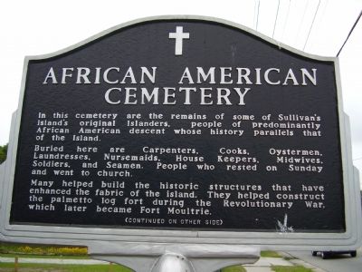African American Cemetery Marker image. Click for full size.