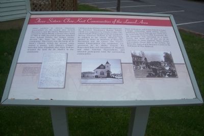 Three Sisters: Close Knit Communities of the Laurel Area. Marker image. Click for full size.