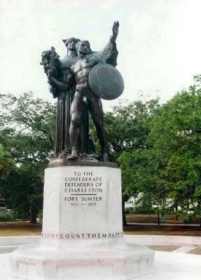 Confederate Defenders of Charleston Marker southeast view image. Click for full size.