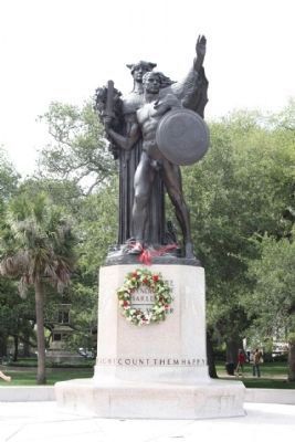 Confederate Defenders of Charleston Marker with Memorial Wreath image. Click for full size.