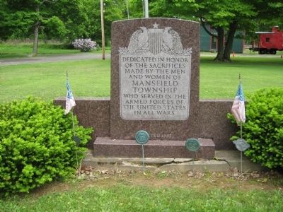 Mansfield Township Veterans Monument. Click for full size. Mansfield Township Veterans Monument image. Click for full size.