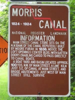Morris Canal Informational Marker image. Click for full size.