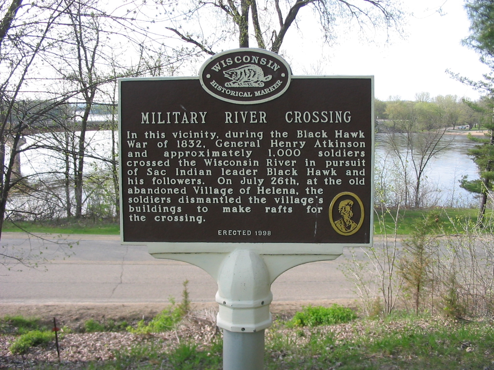 Military River Crossing Marker