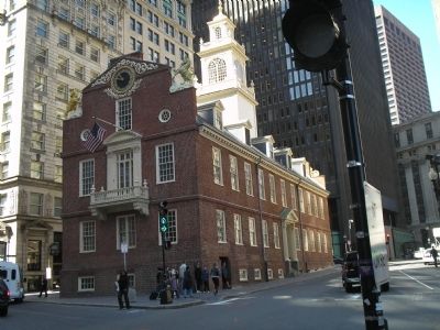 The Freedom Trail Marker at the Old State House image. Click for full size.