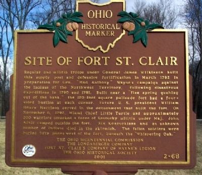 Site of Fort St. Clair Marker image. Click for full size.