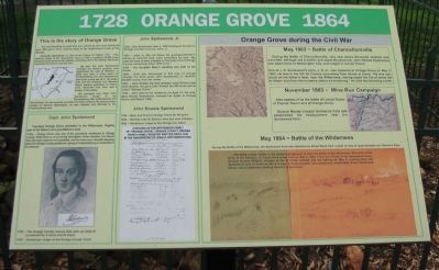 Orange Grove 1728 - 1864 Marker image. Click for full size.