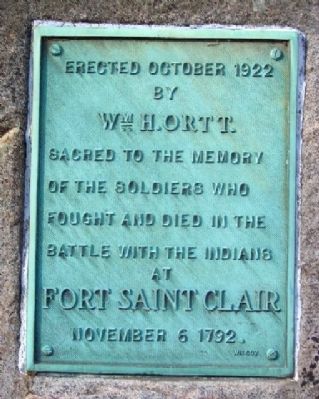 Ortt Fort Saint Clair Memorial Marker image. Click for full size.