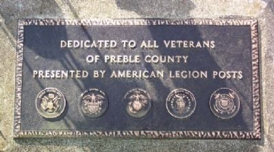 Preble County Veterans Memorial Marker image. Click for full size.