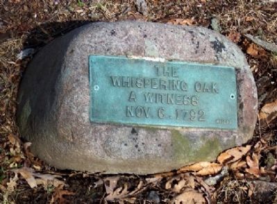 The Whispering Oak Marker. Click for full size. The Whispering Oak Marker image. Click for full size.