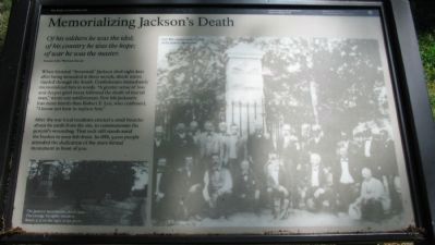 Memorializing Jackson's Death Marker image. Click for full size.