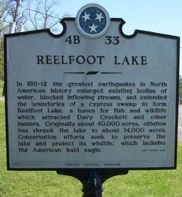 Reelfoot Lake Marker image. Click for full size.