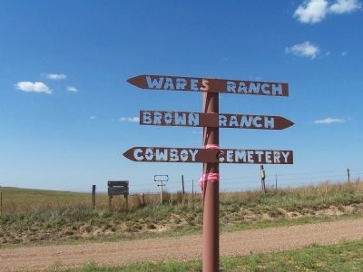 Follow the sign to the Cowboy Cemetery image. Click for full size.