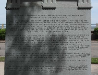 Moultrie Marker, West Face image. Click for full size.