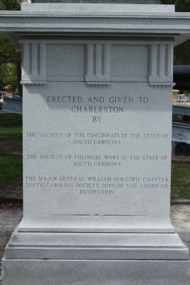Moultrie Marker, South Face image. Click for full size.