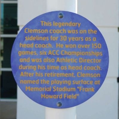 Frank Howard Marker. Click for full size. Frank Howard Marker image. Click for full size.