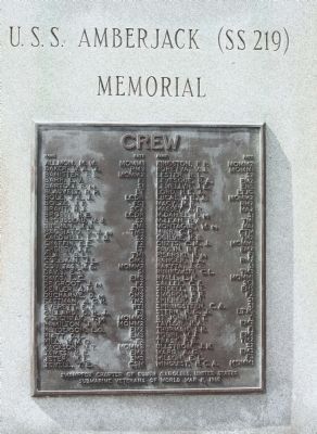 Lower Plaque, Crew of the USS Amberjack image. Click for full size.