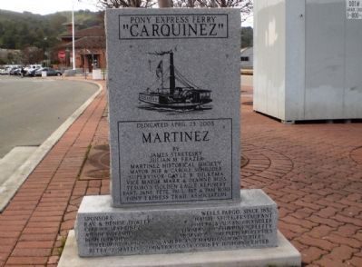 Pony Express Ferry "Carquinez" Marker image. Click for full size.