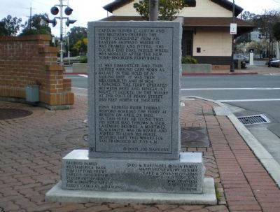Pony Express Ferry "Carquinez" Marker - Reverse Side image. Click for full size.