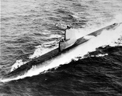 USS Clamagore (SS-343) sometime after her GUPPY conversion, circa post 1948. US Navy image. Click for full size.