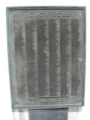 Oakville World War II Memorial Large Plaque image. Click for full size.