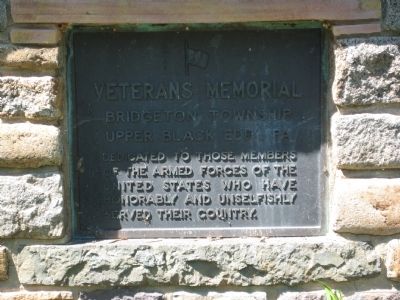 Veterans Memorial, Bridgeton Twp Marker. Click for full size. Veterans Memorial, Bridgeton Twp Marker image. Click for full size.