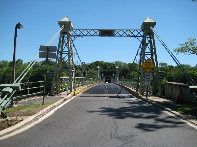 Riegelsville Roebling Bridge image. Click for full size.