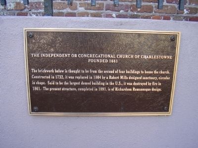 The Independent or Congregational Church of Charlestown Marker image. Click for full size.