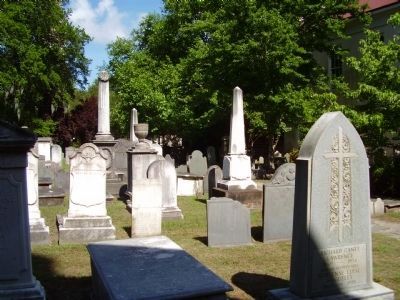 The Independent or Congregational Church of Charlestown Grave yard. Click for full size. The Independent or Congregational Church of Charlestown Grave yard image. Click for full size.