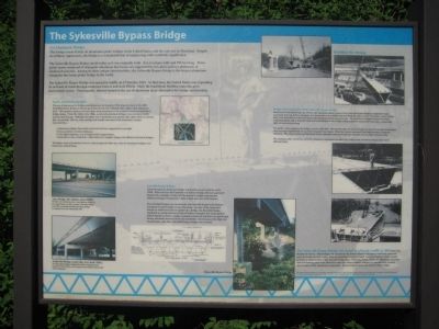 The Sykesville Bypass Bridge Marker image. Click for full size.