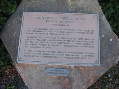 The Memorial Church of the Prince of Peace Marker. Click for full size. The Memorial Church of the Prince of Peace Marker image. Click for full size.