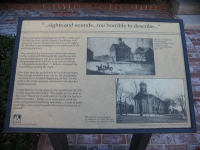 "...sights and sounds...too horrible to describe..." Marker image. Click for full size.