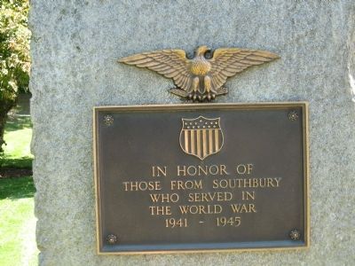 Southbury World War II Memorial Marker image. Click for full size.