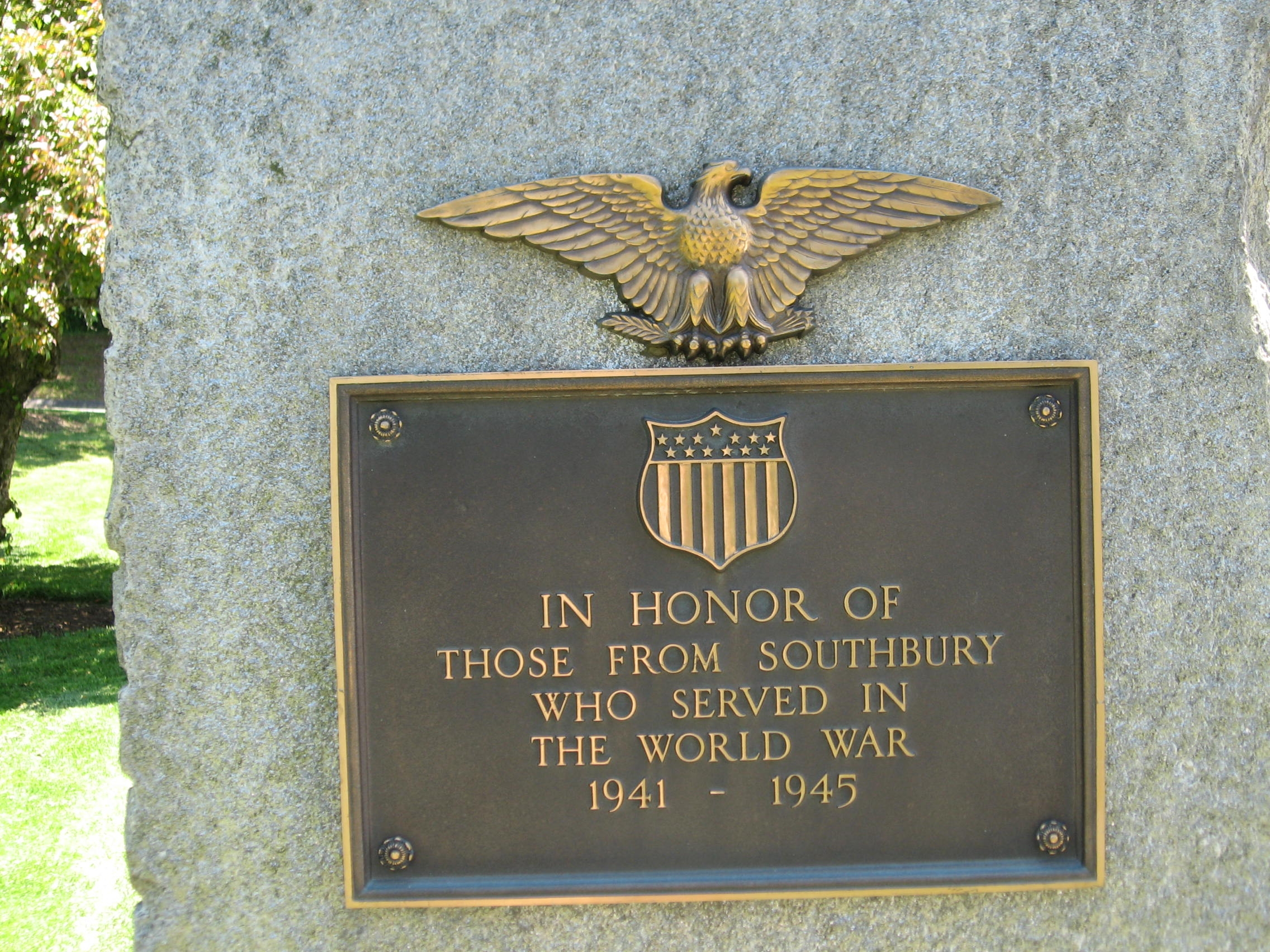 Southbury World War II Memorial Marker