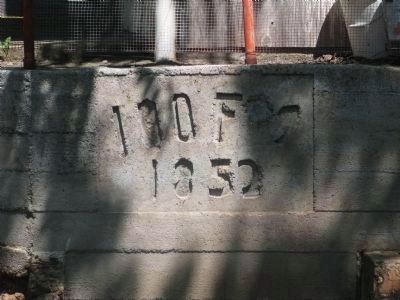 Engraving in Concrete Foundation image. Click for full size.