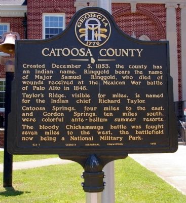 Catoosa County Marker. Click for full size. Catoosa County Marker image. Click for full size.