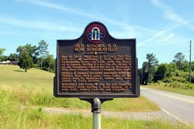 Old Sonora P.O. Now Sonoraville Marker as renovated. image. Click for full size.