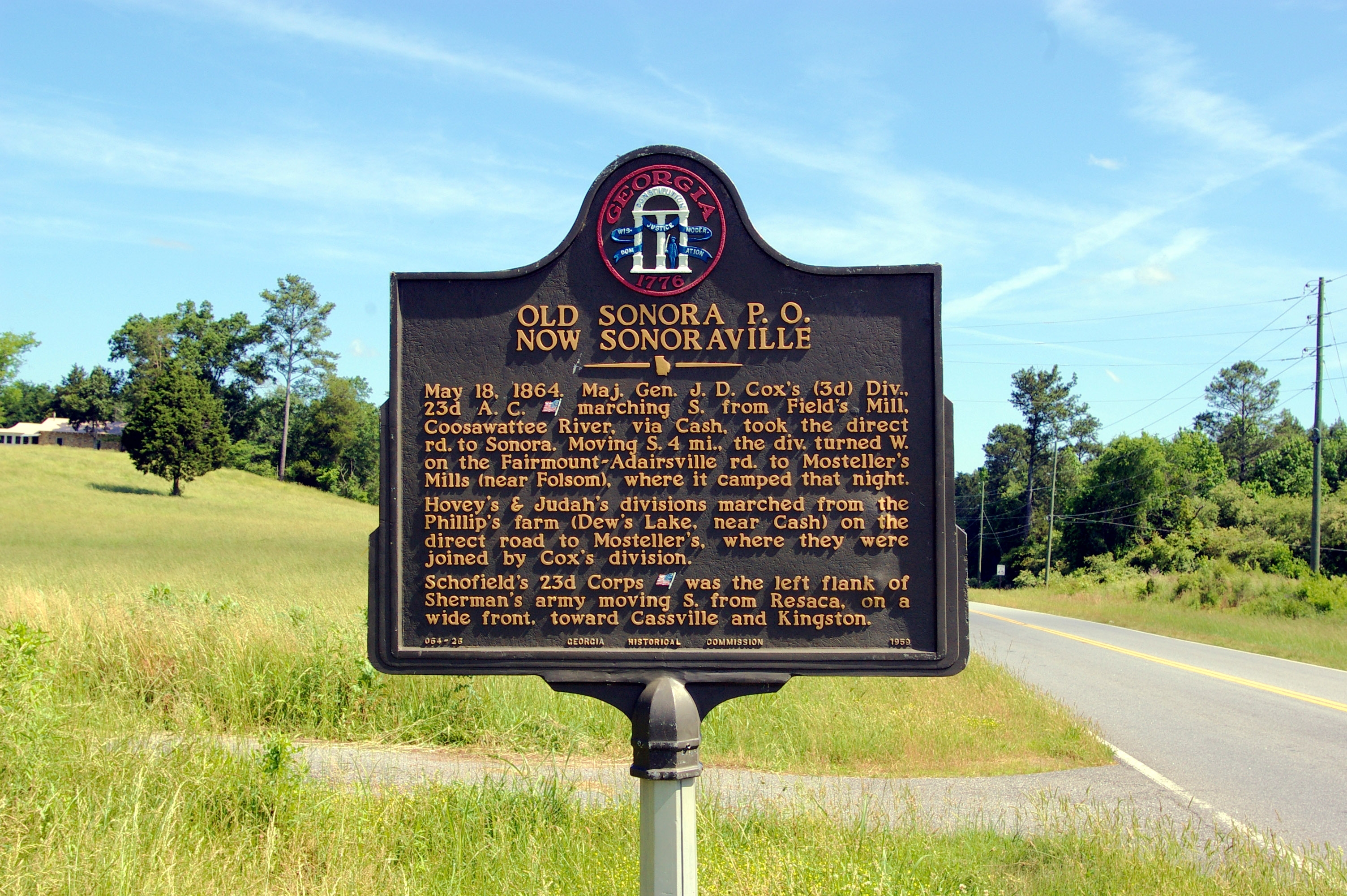 Old Sonora P.O. Now Sonoraville Marker as renovated.