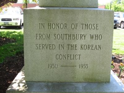 Southbury Veterans Memorial (east face) image. Click for full size.