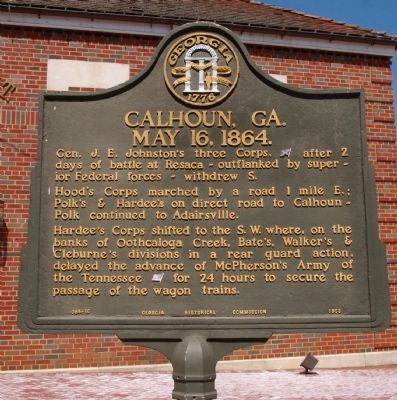 Calhoun, Ga, May 18, 1864. Marker. Click for full size. Calhoun, Ga, May 18, 1864. Marker image. Click for full size.