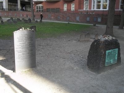 Marker in Granary Burying Ground. Click for full size. Marker in Granary Burying Ground image. Click for full size.