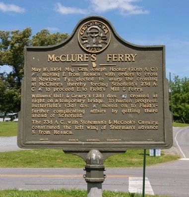 McClure’s Ferry Marker image. Click for full size.