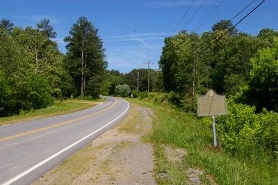 Big Spring Marker, looking west on Dews Pond Road. Click for full size. Big Spring Marker, looking west on Dews Pond Road image. Click for full size.