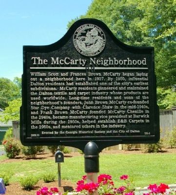 The McCarty Neighborhood Marker image. Click for full size.