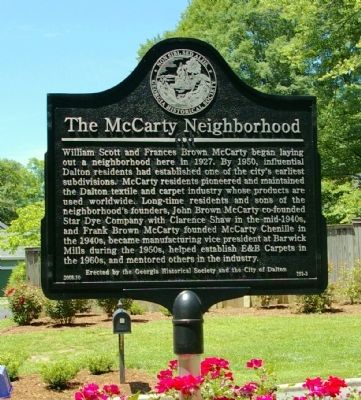 The McCarty Neighborhood Marker. Click for full size. The McCarty Neighborhood Marker image. Click for full size.