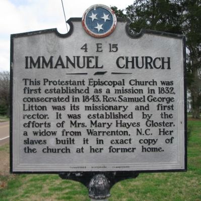 Immanuel Church Marker image. Click for full size.