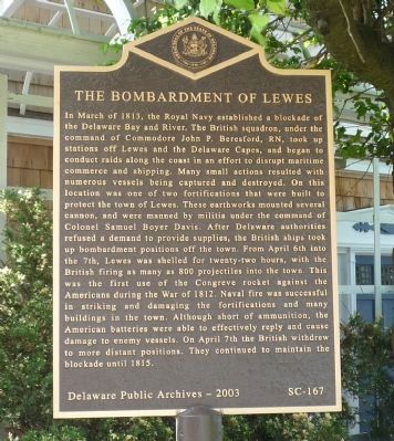 The Bombardment of Lewes Marker image. Click for full size.