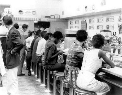 Students Demonstrating at a Downtown<br>Greenville Lunch Counter image. Click for full size.