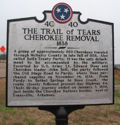 The Trail of Tears Marker image. Click for full size.