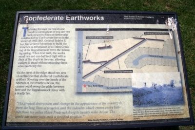 Confederate Earthworks Marker image. Click for full size.