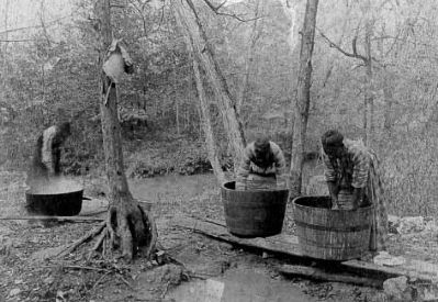 African American Women Washing Clothes at Millwood image. Click for full size.
